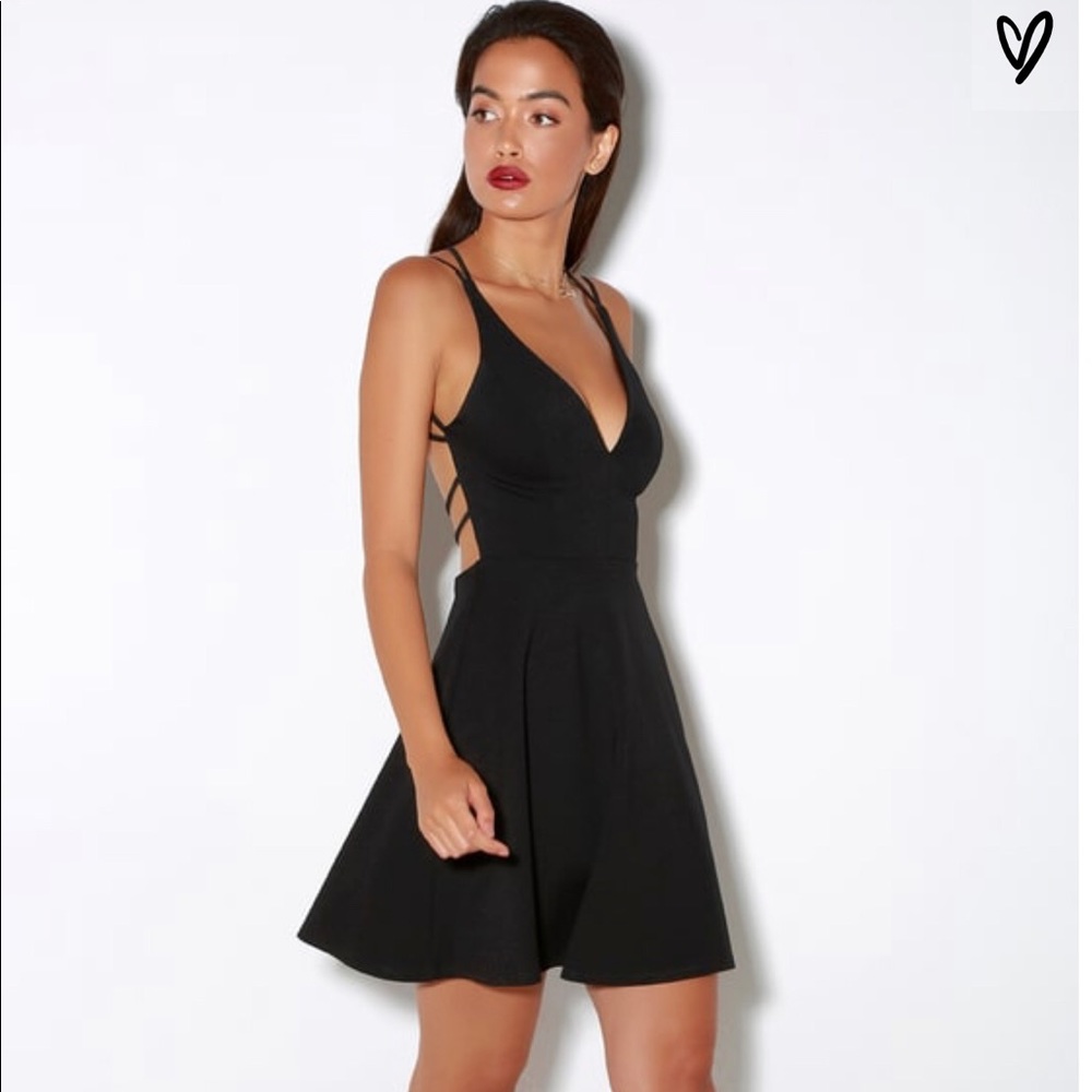 Black skater dress